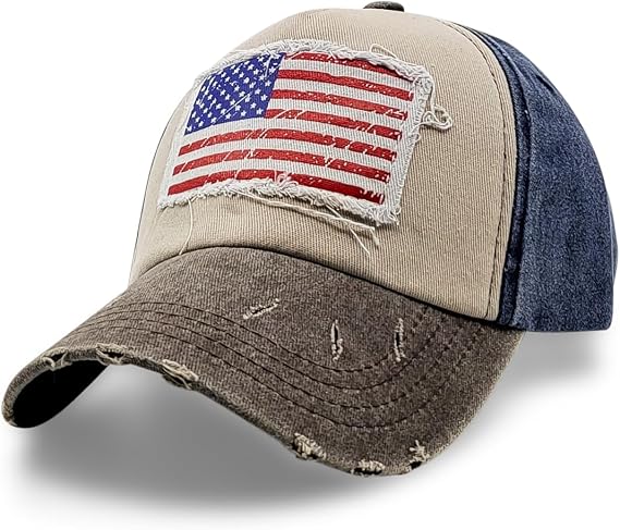 Vintage Distressed USA Hat