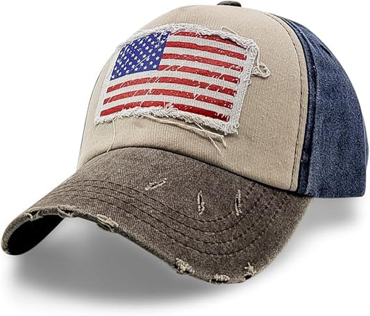 Vintage Distressed USA Hat