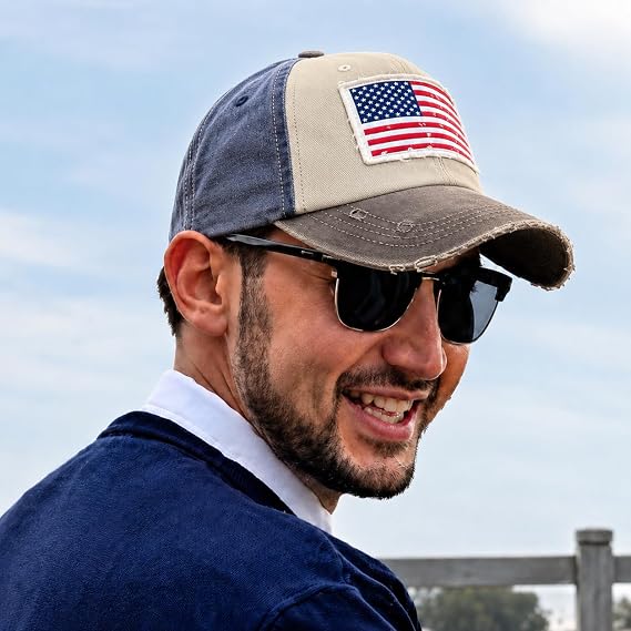 Vintage Distressed USA Hat