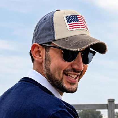 Vintage Distressed USA Hat