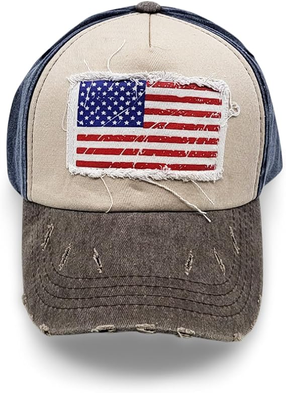 Vintage Distressed USA Hat