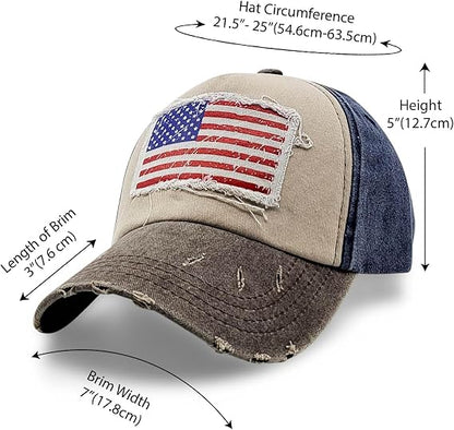 Vintage Distressed USA Hat