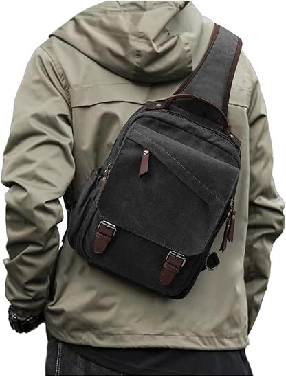 Canvas Crossbody Messenger Bag
