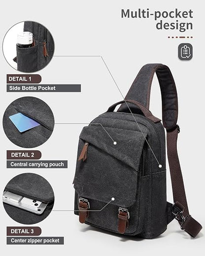 Canvas Crossbody Messenger Bag