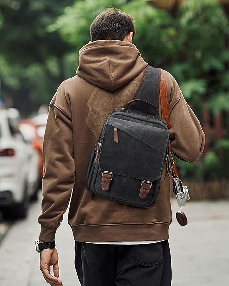 Canvas Crossbody Messenger Bag
