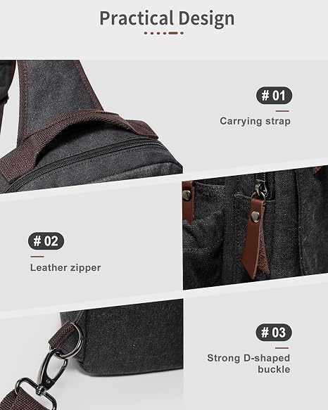Canvas Crossbody Messenger Bag