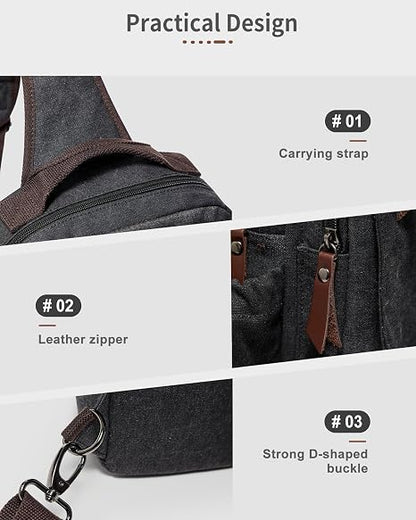 Canvas Crossbody Messenger Bag