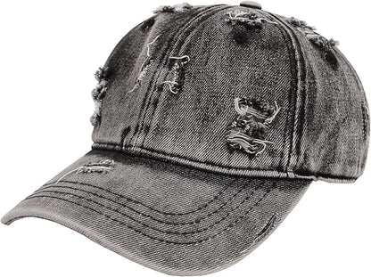 Distressed Denim Trucker Hat
