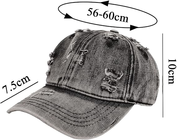 Distressed Denim Trucker Hat