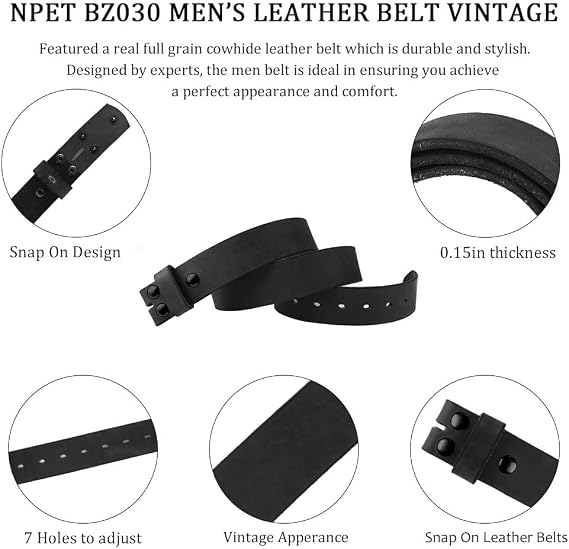 Vintage Distressed Leather Belt