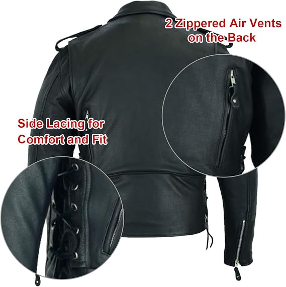 Men’s Genuine Leather Biker Jacket