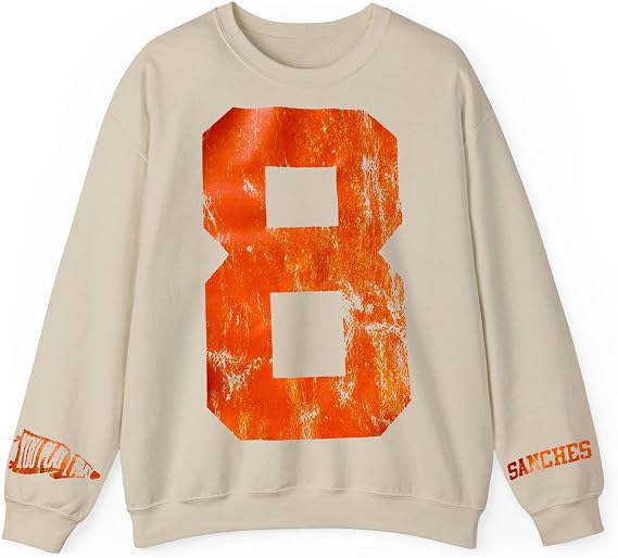 Custom Vintage Football Number Sweatshirt