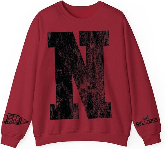 Custom Vintage Football Number Sweatshirt
